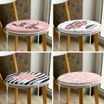 - RealHomes Yuvarlak Fermuarlı Sandalye Minderi - Realhomes  4'lü Sevgililer Günü Konseptli Özel Tasarım Modern Kombin Yuvarlak Fermuarlı Sandalye Minderi Seti Realhomes