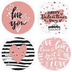 - RealHomes Yuvarlak Fermuarlı Sandalye Minderi - Realhomes  4'lü Sevgililer Günü Konseptli Özel Tasarım Modern Kombin Yuvarlak Fermuarlı Sandalye Minderi Seti Realhomes