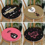 - RealHomes Yuvarlak Fermuarlı Sandalye Minderi - Realhomes  4'lü Sevgililer Günü Konseptli Özel Tasarım Modern Kombin Yuvarlak Fermuarlı Sandalye Minderi Seti Realhomes