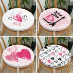 - RealHomes Yuvarlak Fermuarlı Sandalye Minderi - Realhomes  4'lü Sevgililer Günü Konseptli Özel Tasarım Modern Kombin Yuvarlak Fermuarlı Sandalye Minderi Seti Realhomes