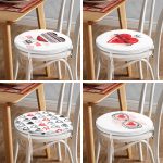 - RealHomes Yuvarlak Fermuarlı Sandalye Minderi - Realhomes  4'lü Sevgililer Günü Konseptli Özel Tasarım Modern Kombin Yuvarlak Fermuarlı Sandalye Minderi Seti Realhomes