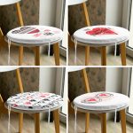 - RealHomes Yuvarlak Fermuarlı Sandalye Minderi - Realhomes  4'lü Sevgililer Günü Konseptli Özel Tasarım Modern Kombin Yuvarlak Fermuarlı Sandalye Minderi Seti Realhomes