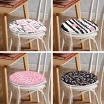 - RealHomes Yuvarlak Fermuarlı Sandalye Minderi - Realhomes  4'lü Sevgililer Günü Konseptli Özel Tasarım Modern Kombin Yuvarlak Fermuarlı Sandalye Minderi Seti Realhomes