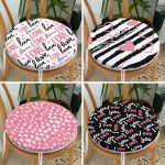 - RealHomes Yuvarlak Fermuarlı Sandalye Minderi - Realhomes  4'lü Sevgililer Günü Konseptli Özel Tasarım Modern Kombin Yuvarlak Fermuarlı Sandalye Minderi Seti Realhomes