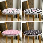 - RealHomes Yuvarlak Fermuarlı Sandalye Minderi - Realhomes  4'lü Sevgililer Günü Konseptli Özel Tasarım Modern Kombin Yuvarlak Fermuarlı Sandalye Minderi Seti Realhomes