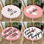 - RealHomes Yuvarlak Fermuarlı Sandalye Minderi - Realhomes  4'lü Sevgililer Günü Konseptli Özel Tasarım Modern Kombin Yuvarlak Fermuarlı Sandalye Minderi Seti Realhomes