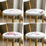 - RealHomes Yuvarlak Fermuarlı Sandalye Minderi - Realhomes  4'lü Sevgililer Günü Konseptli Özel Tasarım Modern Kombin Yuvarlak Fermuarlı Sandalye Minderi Seti Realhomes