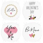 - RealHomes Yuvarlak Fermuarlı Sandalye Minderi - Realhomes  4'lü Sevgililer Günü Konseptli Özel Tasarım Modern Kombin Yuvarlak Fermuarlı Sandalye Minderi Seti Realhomes