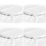 - RealHomes Yuvarlak Fermuarlı Sandalye Minderi - Realhomes  4'lü Beyaz Zemin Üzerinde Pembe Yaprak Çizimli Dekoratif Dijital Baskılı Yuvarlak Fermuarlı Sandalye Minderi Seti Realhomes