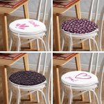 - RealHomes Yuvarlak Fermuarlı Sandalye Minderi - Realhomes  4'lü Sevgililer Günü Konseptli Özel Tasarım Modern Kombin Yuvarlak Fermuarlı Sandalye Minderi Seti Realhomes