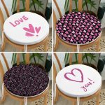 - RealHomes Yuvarlak Fermuarlı Sandalye Minderi - Realhomes  4'lü Sevgililer Günü Konseptli Özel Tasarım Modern Kombin Yuvarlak Fermuarlı Sandalye Minderi Seti Realhomes