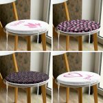 - RealHomes Yuvarlak Fermuarlı Sandalye Minderi - Realhomes  4'lü Sevgililer Günü Konseptli Özel Tasarım Modern Kombin Yuvarlak Fermuarlı Sandalye Minderi Seti Realhomes