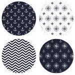 - RealHomes Yuvarlak Fermuarlı Sandalye Minderi - Realhomes 4'lü Çapa ve Pusula Tasarımlı Dijital Baskılı Yuvarlak Fermuarlı Sandalye Minderi Seti Realhomes