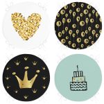 - RealHomes Yuvarlak Fermuarlı Sandalye Minderi - Realhomes  4'lü Altın Varaklı Doğum Günü Konseptli Dekoratif Yuvarlak Fermuarlı Sandalye Minderi Seti Realhomes