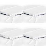 4'lü Lacivert Beyaz Çapa Tasarımlı Dekoratig Yuvarlak Fermuarlı Sandalye Minderi Seti Realhomes