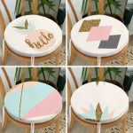 4'lü Soft Renkli Özel Tasarım Dekoratif Yuvarlak Fermuarlı Sandalye Minderi Seti Realhomes