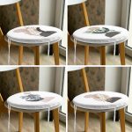 4'lü Beyaz Zeminde Gümüş Ve Gold Yaprak Tasarımlı Modern Yuvarlak Fermuarlı Sandalye Minderi Seti Realhomes