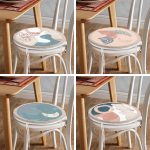 4'lü Özel Tasarım Dijital Baskılı Yuvarlak Fermuarlı Sandalye Minderi Seti Realhomes