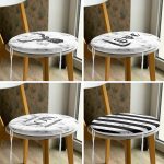 - RealHomes Yuvarlak Fermuarlı Sandalye Minderi - Realhomes  4'lü Mermer Zemin Tasarımlı Dijital Baskılı Yuvarlak Fermuarlı Sandalye Minderi Seti Realhomes