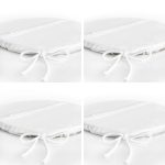 4'lü Kurumuş Tropik Yaprak Tasarımlı Dijital Baskılı Modern Yuvarlak Fermuarlı Sandalye Minderi Seti Realhomes