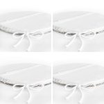 - RealHomes Yuvarlak Fermuarlı Sandalye Minderi - Realhomes 4'lü Beyaz Zemin Etnik Kara Kalem Çizimli Dijital Baskılı Modern Yuvarlak Fermuarlı Sandalye Minderi Seti Realhomes