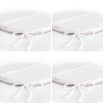 4'lü Pembe Zemin Üzeinde Gümüş Ve Gold Yaprak Tasarımlı Modern Yuvarlak Fermuarlı Sandalye Minderi Seti Realhomes