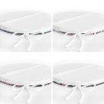 4'lü Renkli Zemin Çiçek Temalı Dijital Baskılı Modern Yuvarlak Fermuarlı Sandalye Minderi Seti Realhomes