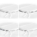 4'lü Özel Tasarım Geyikler & Çam Ağacı Motifli Dijital Baskılı Modern Yuvarlak Fermuarlı Sandalye Minderi Seti Realhomes