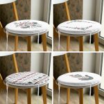 4'lü Etnik Kuş Tasarımlı Dijital Baskılı Modern Yuvarlak Fermuarlı Sandalye Minderi Seti Realhomes