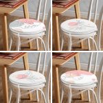 - RealHomes Yuvarlak Fermuarlı Sandalye Minderi - Realhomes  4'lü Beyaz Zemin Üzeinde Botanik Portre Çizimli Özel Tasarım Dijital Basklı Modern Yuvarlak Fermuarlı Sandalye Minderi Seti Realhomes