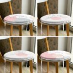 - RealHomes Yuvarlak Fermuarlı Sandalye Minderi - Realhomes  4'lü Beyaz Zemin Üzeinde Botanik Portre Çizimli Özel Tasarım Dijital Basklı Modern Yuvarlak Fermuarlı Sandalye Minderi Seti Realhomes