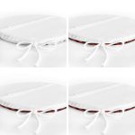 - RealHomes Yuvarlak Fermuarlı Sandalye Minderi - Realhomes  4'lü Kırmızı Ekose Mery Christmas Özel Tasarımlı Dijital Baskılı Modern Yuvarlak Fermuarlı Sandalye Minderi Seti Realhomes