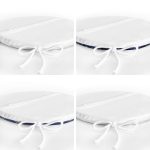 - RealHomes Yuvarlak Fermuarlı Sandalye Minderi - Realhomes  4'lü Lacivert Yılbaşı Temalı Dijital Baskılı Modern Yuvarlak Fermuarlı Sandalye Minderi Seti Realhomes