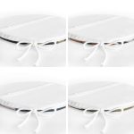 - RealHomes Yuvarlak Fermuarlı Sandalye Minderi - Realhomes  4'lü Özel Tasarım İnce Dal Yaprakları Dijital Baskılı Modern Yuvarlak Fermuarlı Sandalye Minderi Seti Realhomes