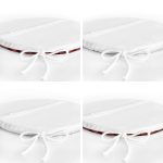 4'lü Ekose Geyik Desenli Dijital Baskılı Modern Yuvarlak Fermuarlı Sandalye Minderi Seti Realhomes