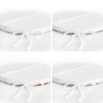 4'lü Özel Çizim Zürafa Tasarımlı Dijital Baskılı Modern Yuvarlak Fermuarlı Sandalye Minderi Seti Realhomes