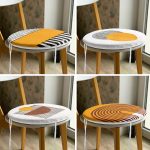 - RealHomes Yuvarlak Fermuarlı Sandalye Minderi - Realhomes 4'lü Etnik Çizimli Özel Tasarım Dijital Baskılı Modern Yuvarlak Fermuarlı Sandalye Minderi Seti Realhomes