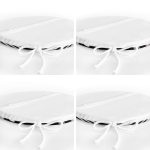 4'lü Saksıdaki Çiçekler Özel Tasarım Dijital Baskılı Modern Yuvarlak Fermuarlı Sandalye Minderi Seti Realhomes