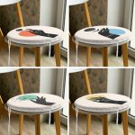 4'lü Çiçek Tasarımlı El Motifli Dijital Baskılı Modern Yuvarlak Fermuarlı Sandalye Minderi Seti Realhomes