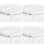 4'lü Pastel Renkli Çizgili Dijital Baskılı Modern Yuvarlak Fermuarlı Sandalye Minderi Seti Realhomes