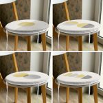 - RealHomes Yuvarlak Fermuarlı Sandalye Minderi - Realhomes 4'lü Soyut Çizimli Pastel Renkli Özel Tasarım Dijital Baskılı Modern Yuvarlak Fermuarlı Sandalye Minderi Seti Realhomes