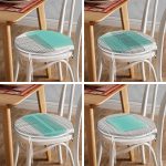 - RealHomes Yuvarlak Fermuarlı Sandalye Minderi - Realhomes  4'lü Koyu Fildişi Renkli Onedraw Tasarımlı Dijital Baskılı Modern Yuvarlak Fermuarlı Sandalye Minderi Seti Realhomes