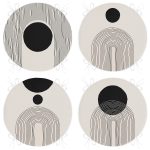 - RealHomes Yuvarlak Fermuarlı Sandalye Minderi - Realhomes  4'lü Krem Zemin Çizgli Motifli Yuvarlak Fermuarlı Sandalye Minderi Seti Realhomes