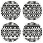 4'lü Özel Tasarım İskandinav Tasarımlı Dijital Baskılı Modern Yuvarlak Fermuarlı Sandalye Minderi Seti Realhomes