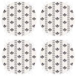 - RealHomes Yuvarlak Fermuarlı Sandalye Minderi - Realhomes  4'lü Özel Tasarım İskandinav Motifli Dijital Baskılı Modern Yuvarlak Fermuarlı Sandalye Minderi Seti Realhomes