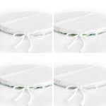 4'lü Beyaz Zemin Kaktüs Tasarımlı Dijital Baskılı Modern Yuvarlak Fermuarlı Sandalye Minderi Seti Realhomes