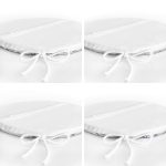 4'lü Kot Zeminde Kristal ve Çam Ağacı Motifli Modern Dijital Baskılı Dekoratif Yuvarlak Fermuarlı Sandalye Minderi Seti Realhomes