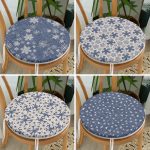 - RealHomes Yuvarlak Fermuarlı Sandalye Minderi - Realhomes 4'lü Kot Zemin Üzerinde Yıldız Ve Kristal Taneleri Desenli Özel Tasarım Dijital Baskılı Yuvarlak Fermuarlı Sandalye Minderi Seti Realhomes