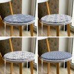 - RealHomes Yuvarlak Fermuarlı Sandalye Minderi - Realhomes 4'lü Kot Zemin Üzerinde Yıldız Ve Kristal Taneleri Desenli Özel Tasarım Dijital Baskılı Yuvarlak Fermuarlı Sandalye Minderi Seti Realhomes