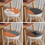 - RealHomes Yuvarlak Fermuarlı Sandalye Minderi - Realhomes  4'lü Kiremit Renkli Bisikletli Adam Kedi Motifli Yuvarlak Fermuarlı Sandalye Minderi Seti Realhomes